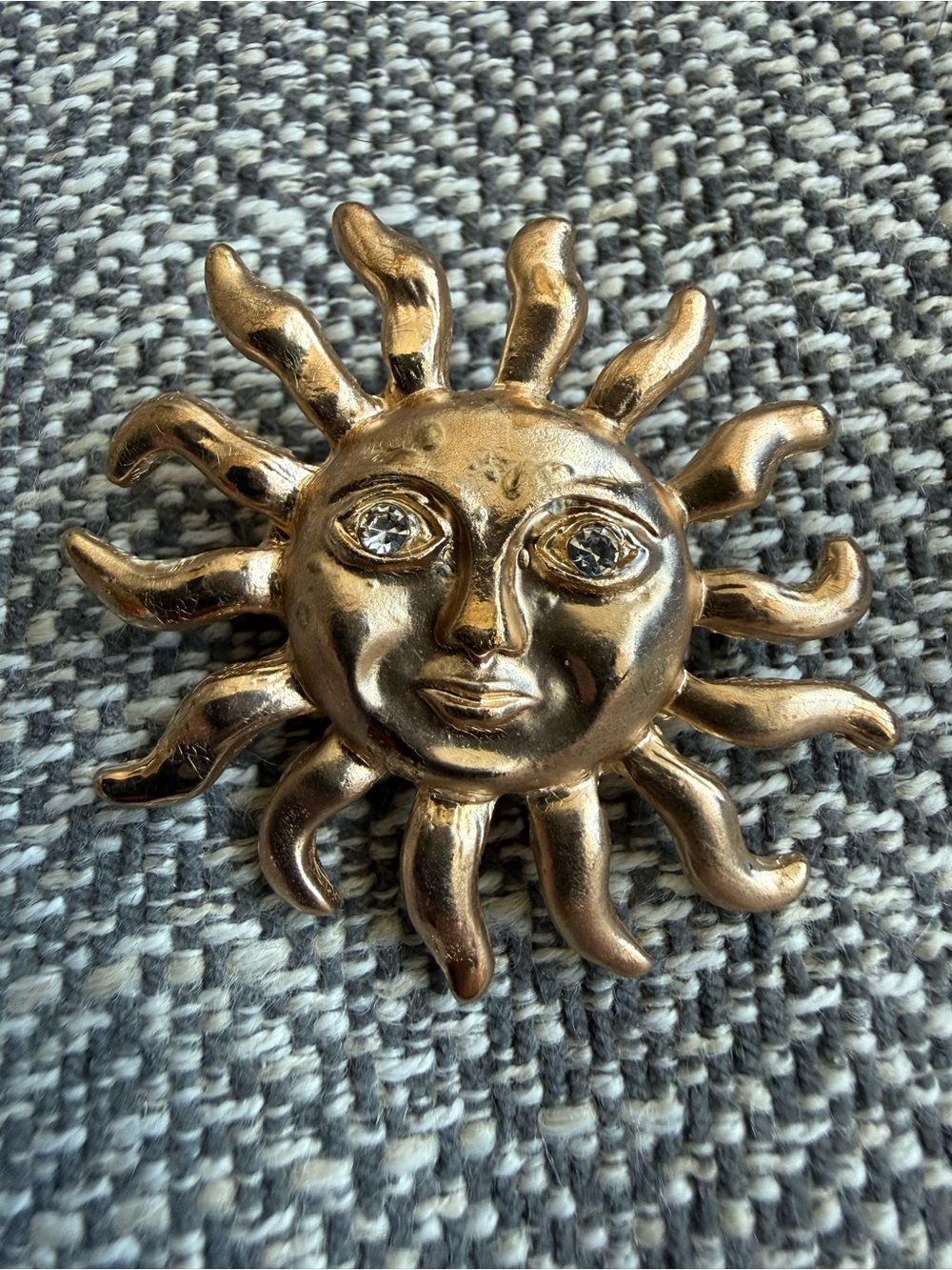 Vintage Sun Brooch- Rare Find!